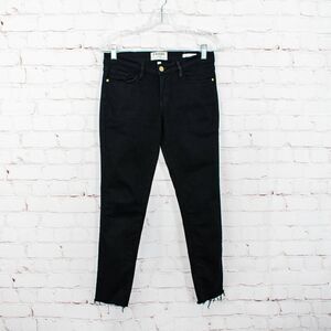 FRAME Denim Le Skinny De Jeanne Jeans Black FILM NIOR Women's sizez 26
